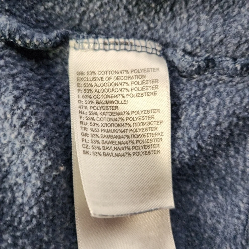 The North Face hoodie mens size small blue excellent condition bear  logo - Picture 6 of 10